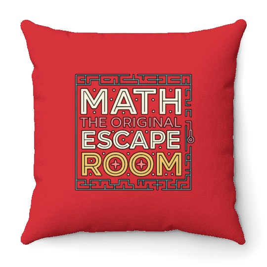Math: The Original Escape Room | Puzzle Design Throw Pillows