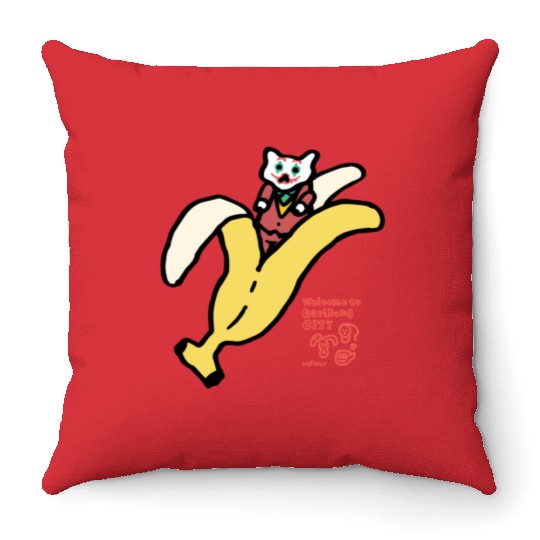 Bananyang - 038. Joker Throw Pillows