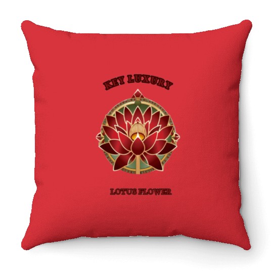 Luxury Lotus Mandala Design Throw Pillows
