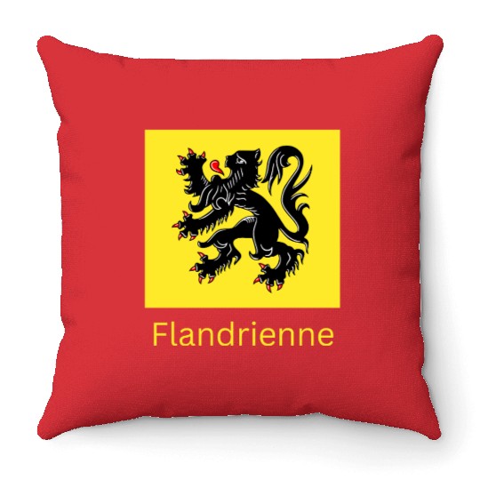 Flandrienne Tour of Flanders cycling support Throw Pillows