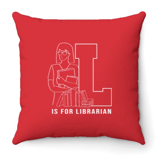 School Librarian Book Librarians Throw Pillows