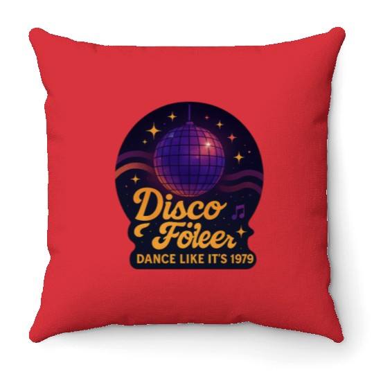 Disco Foiler 1970s Dance Throw Pillows