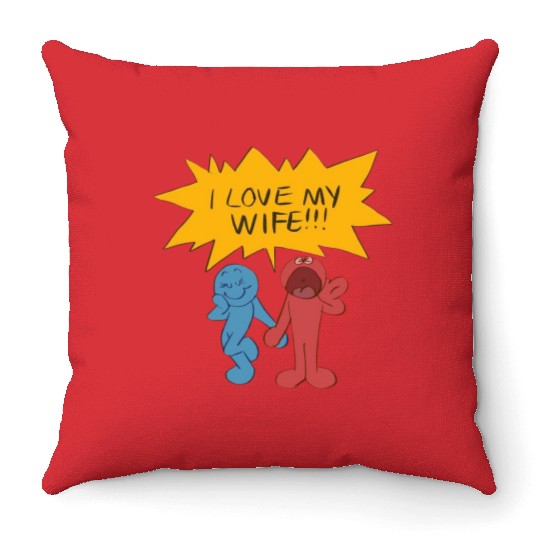 I love my wife Throw Pillows