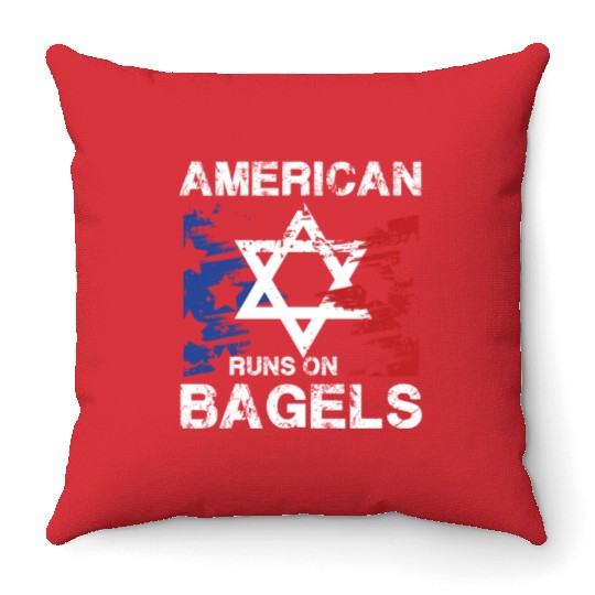 American Pride with Star and Bagel Spirit Throw Pillows