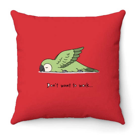 Red-shouldered Macaw Throw Pillows