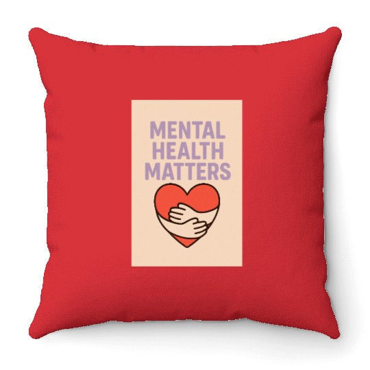 Mental Health Matters – Soft Pastel Self-Care Throw Pillows