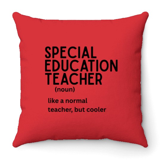 special education teacher Definition Throw Pillows