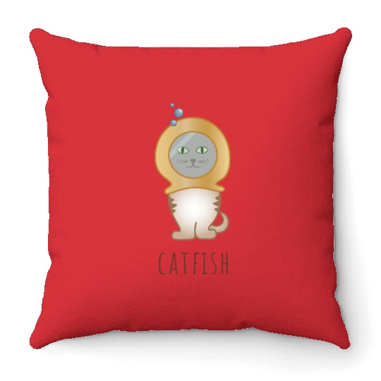 Catfish  Throw Pillows