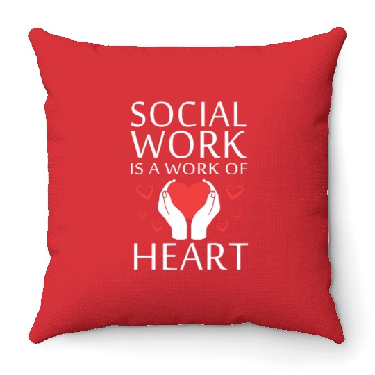 School Social Worker Counselor Therapist Throw Pillows