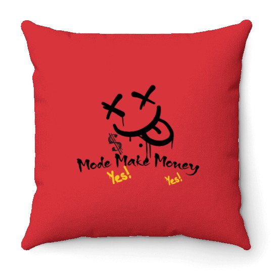 Playful Money Hand Gesture Throw Pillows