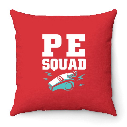 Physical Education Teacher PE Coach Throw Pillows
