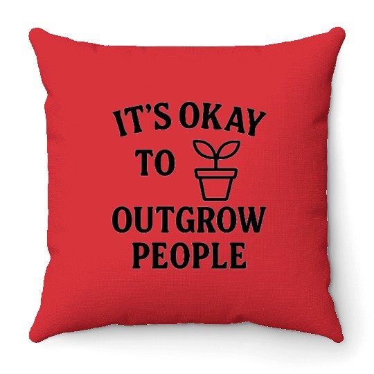 Encouraging Plant Growth Motivational Design Throw Pillows