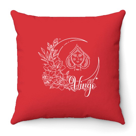 Virgo zodiac astrology Throw Pillows