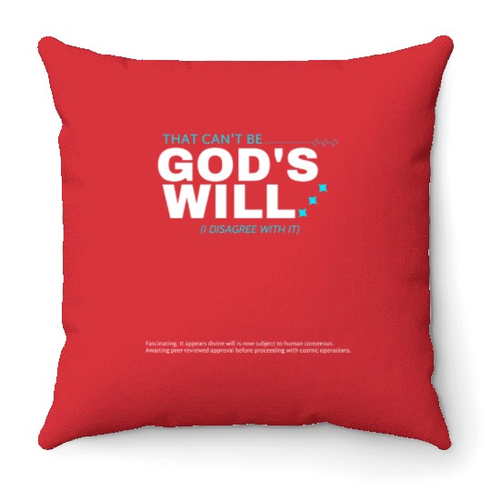 Y2K Sarcastic Religious Meme Quote Throw Pillows