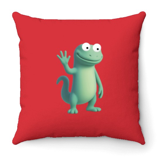Funny Lizard Meme , lizard lizard lizard Throw Pillows