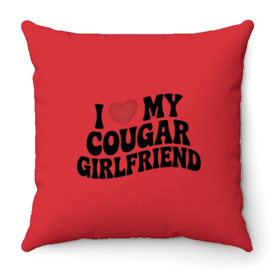 Love for My Cougars Girl Friend Throw Pillows