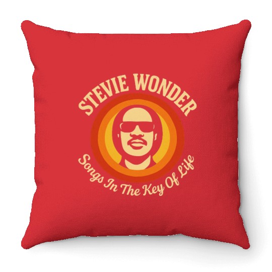 Stevie Wonder Throw Pillows rtro vintage Songs in the
