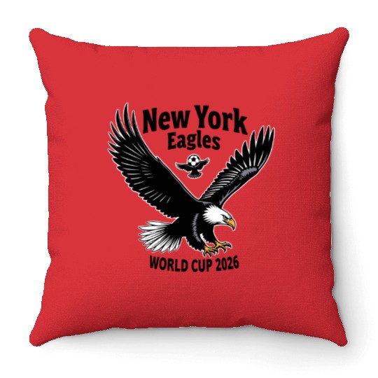 Patriotic Eagle Soccer Throw Pillows – USA World Cup 2026