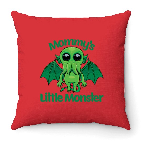 Mommy’s Little Monster Cthulhu Cuddles Throw Pillows