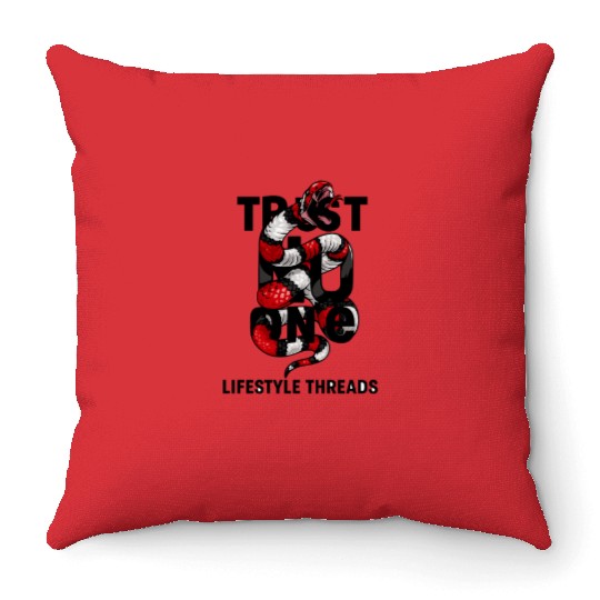 Trust No One Snake Graphic Throw Pillows – Lifestyle Thr