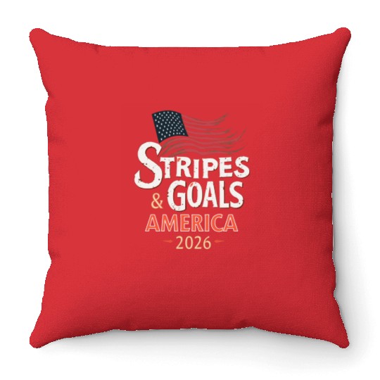 Stars, Stripes & Goals – USA Soccer World Cup 2026 Throw Pillows