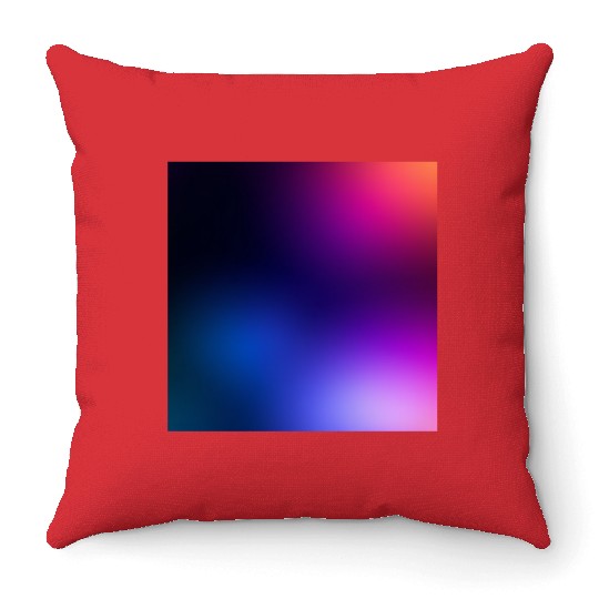 Vibrant Gradient Spectrum Design Throw Pillows