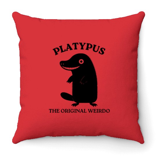 Funny Platypus - The Original Weirdo Design Throw Pillows