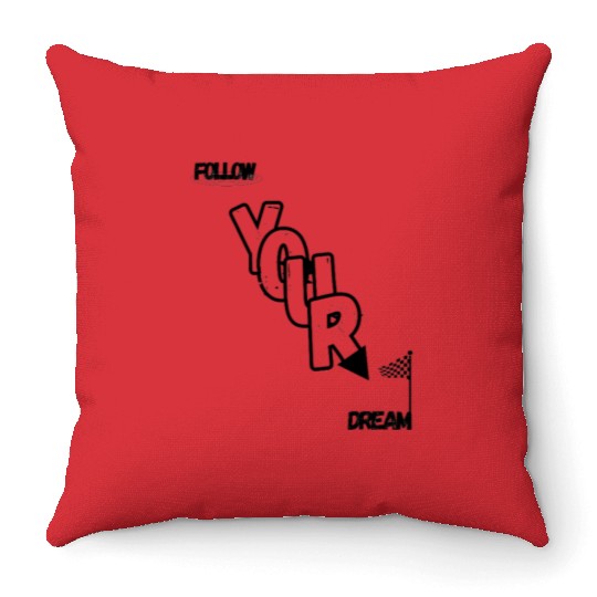 Youth Dream Word Art Illustration Throw Pillows