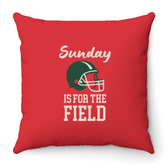 Sunday Football Field Design Throw Pillows