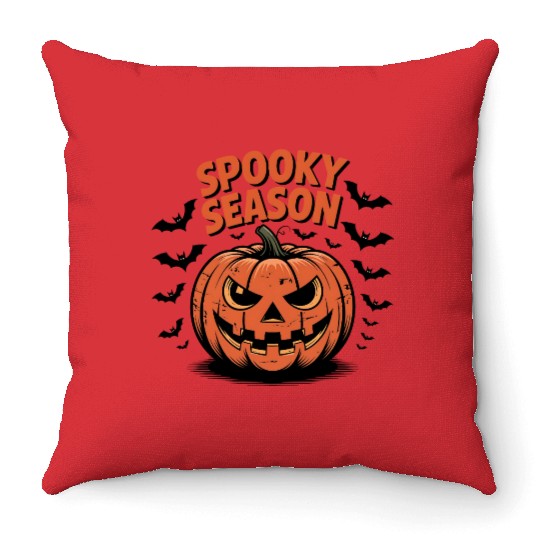 Spooky Season Pumpkin Throw Pillows