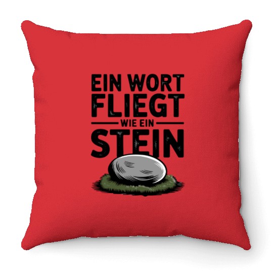 Do Not Disturb Rock Resting Peacefully on Grass Throw Pillows