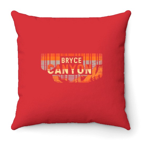 Bryce Canyon US National Park Vintage Throw Pillows