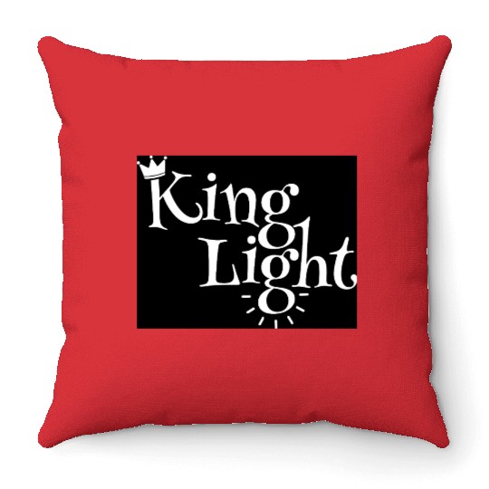 Regal Crown Light Typography Design Throw Pillows