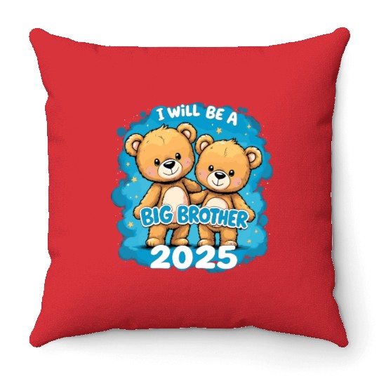 I Will Be Big Brother 2025 Teddy Bear Throw Pillows