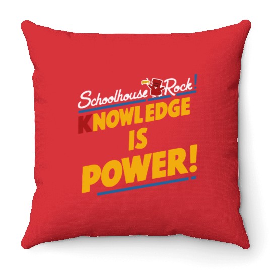 Schoolhouse Rock Knowledge is Power Back to School Throw Pillows