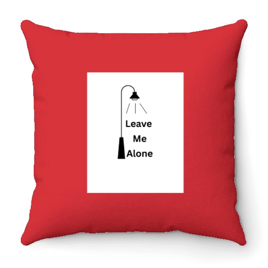 sad lonely quote with a street light               Throw Pillows