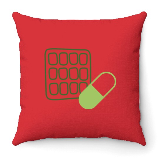Waffle Pill Logo GnG Throw Pillows