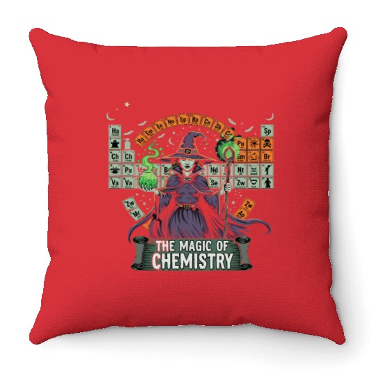 Witch Chemistry Alchemy Design Throw Pillows