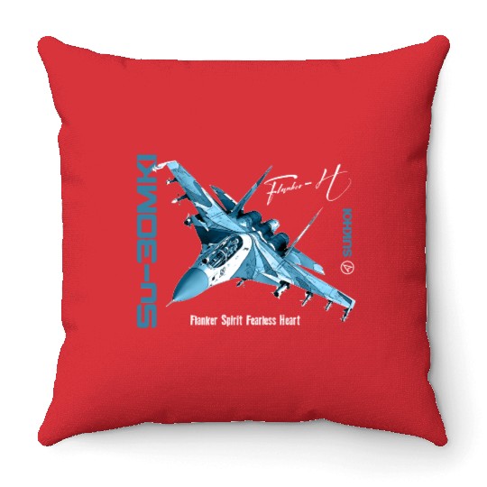 Sukhoi SU-30 MKI Russian Fighterjet Throw Pillows