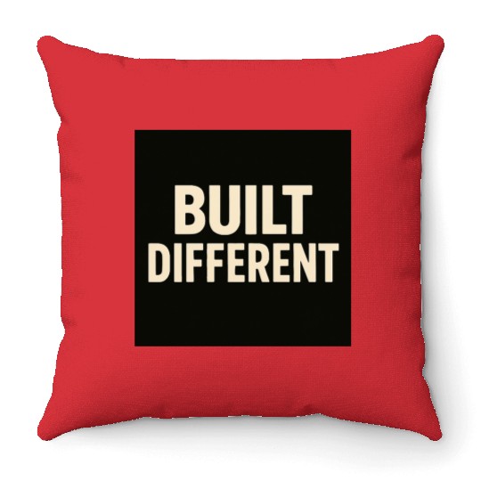 Empowering Built Different Motif Throw Pillows