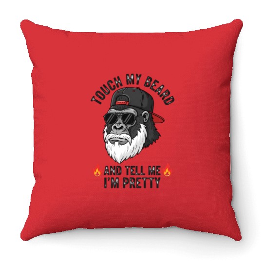 Urban Gorilla with Attitude Throw Pillows