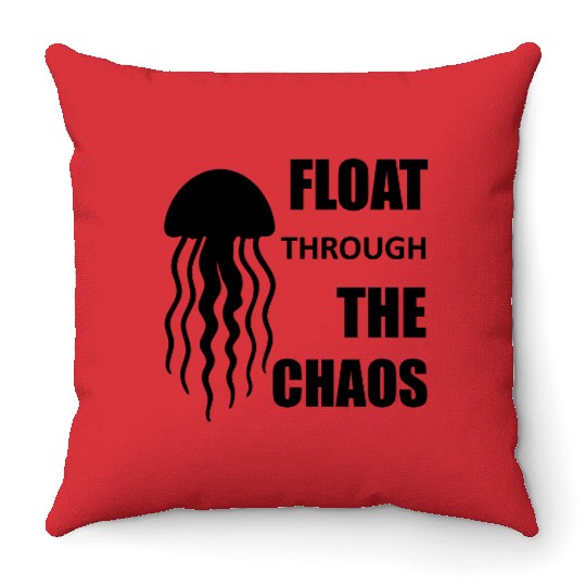 Float Through the Chaos – Jellyfish Calm Design Throw Pillows