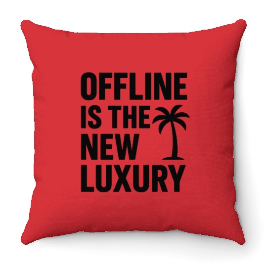 Beach Paradise Nightlife Throw Pillows