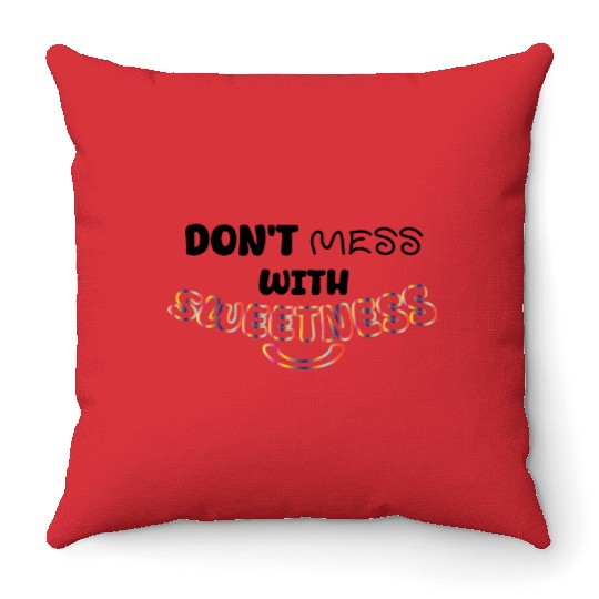 Colorful Sweetness Script Design Throw Pillows