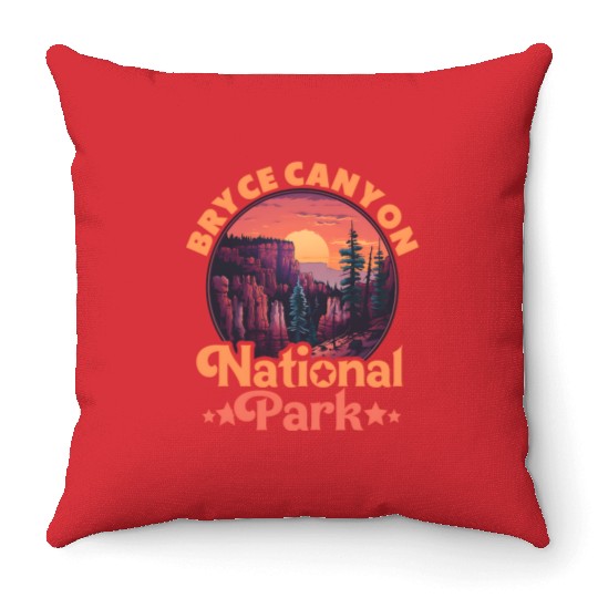 Sunset Over Canyon National Park Throw Pillows