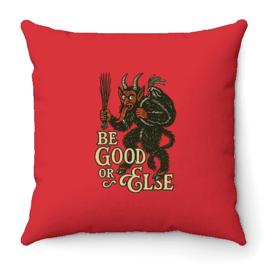 Krampus Throw Pillows