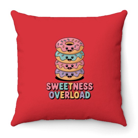 Sweetness Overload | Donut Kids Throw Pillows