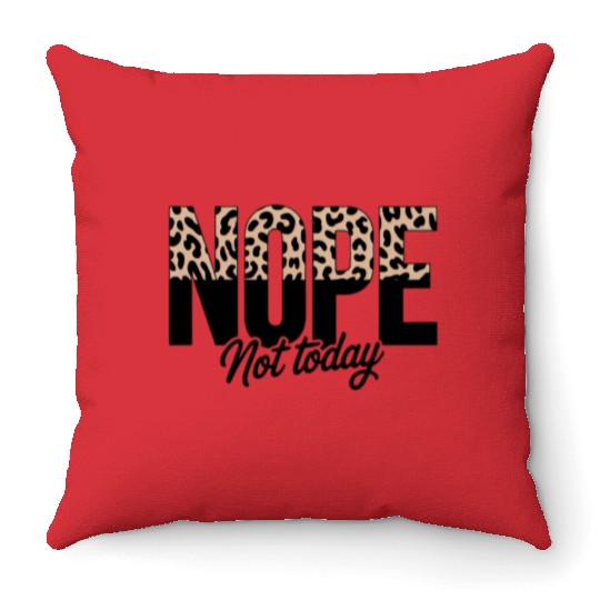 Leopard Print Motif with Bold Typography Throw Pillows