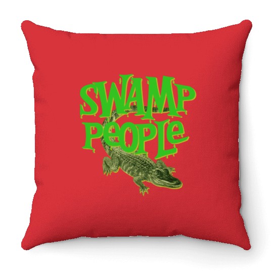 Swamp People Alligators Throw Pillows