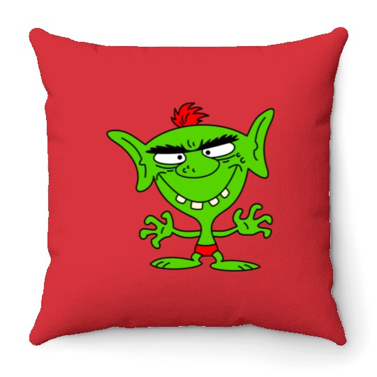 green goblin Throw Pillows